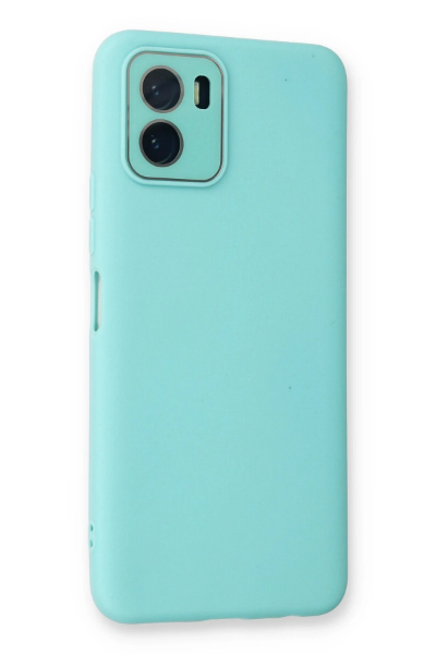 Newface Vivo Y15S Kılıf Lansman Glass Kapak - Turkuaz resmi