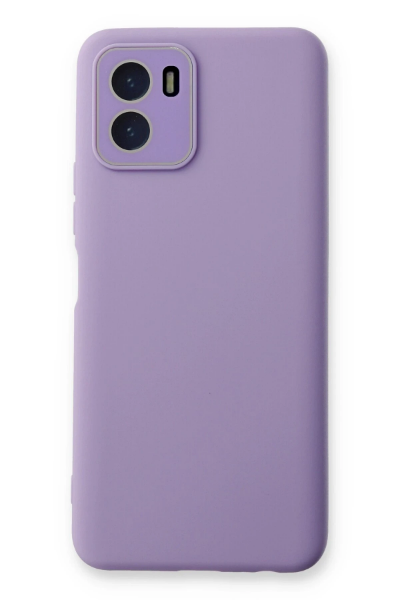 Newface Vivo Y15S Kılıf Lansman Glass Kapak - Lila resmi