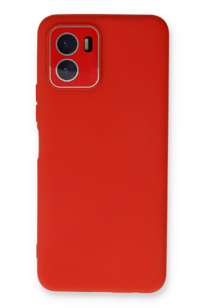 Newface Vivo Y15S Kılıf Lansman Glass Kapak - Kırmızı resmi