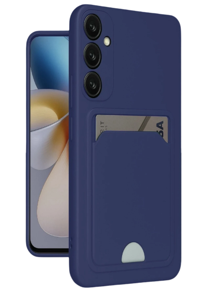 Newface Samsung Galaxy A16 5G Kılıf Kelvin Kartvizitli Silikon - Lacivert resmi