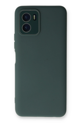 Newface Vivo Y15S Kılıf Lansman Glass Kapak - Koyu Yeşil resmi