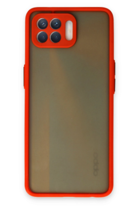 Newface Oppo Reno 4 Lite Kılıf Montreal Silikon Kapak - Kırmızı resmi