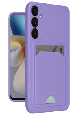 Newface Samsung Galaxy A26 Kılıf Kelvin Kartvizitli Silikon - Lila resmi