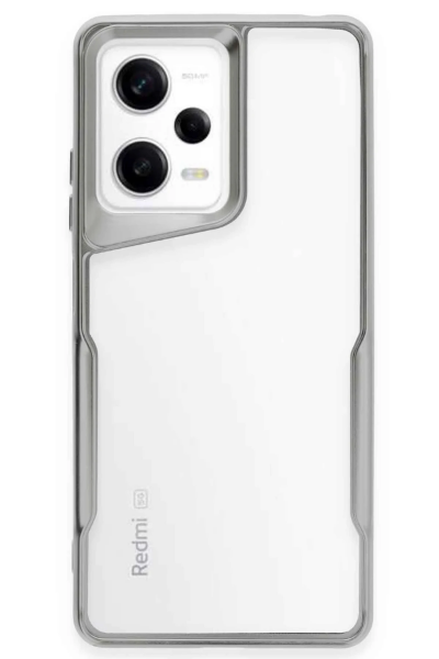Newface Xiaomi Redmi Note 12 Pro 5G Kılıf Boyi Silikon Kapak - Gümüş resmi