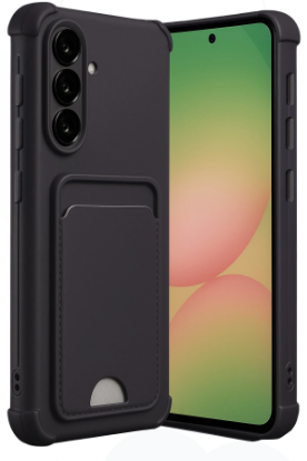 Newface Samsung Galaxy A36 Kılıf Kelvin Kartvizitli Silikon - Siyah resmi