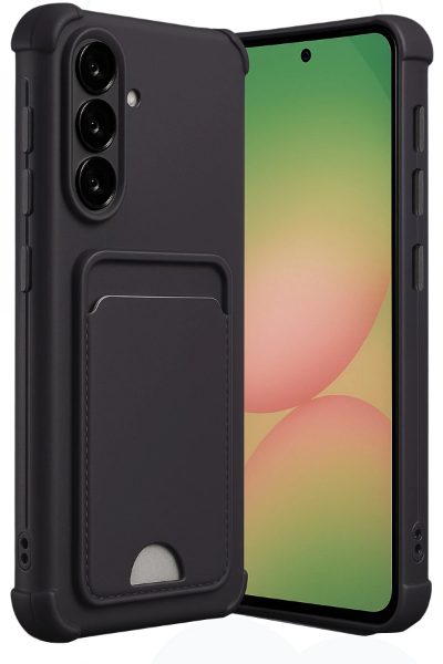 Newface Samsung Galaxy A36 Kılıf Kelvin Kartvizitli Silikon - Siyah resmi