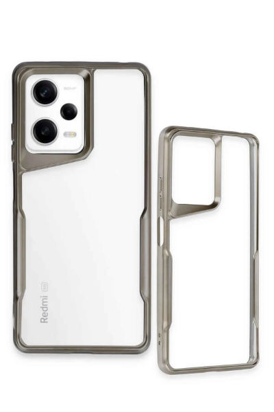 Newface Xiaomi Redmi Note 12 Pro 5G Kılıf Boyi Silikon Kapak - Titan Gri resmi