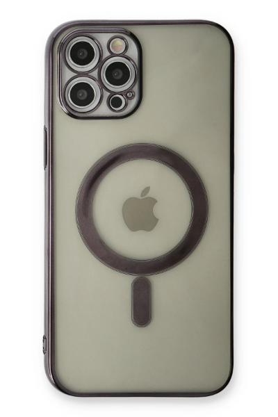 Newface iPhone 12 Pro Kılıf Magneticsafe Lazer Silikon - Siyah resmi
