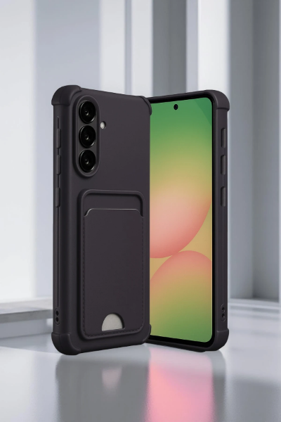 Newface Samsung Galaxy A36 Kılıf Kelvin Kartvizitli Silikon - Koyu Yeşil resmi