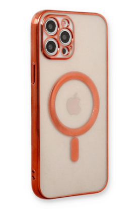 Newface iPhone 12 Pro Kılıf Magneticsafe Lazer Silikon - Kırmızı resmi