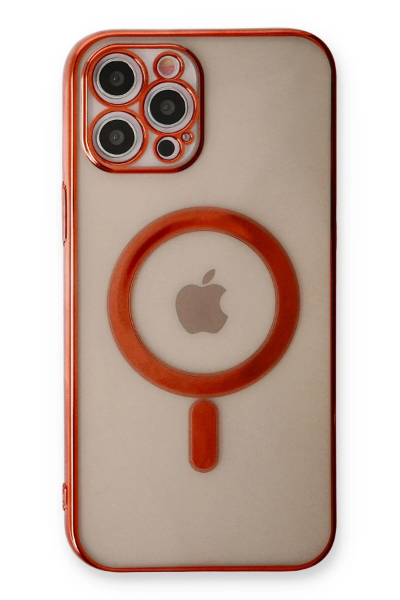 Newface iPhone 12 Pro Kılıf Magneticsafe Lazer Silikon - Kırmızı resmi