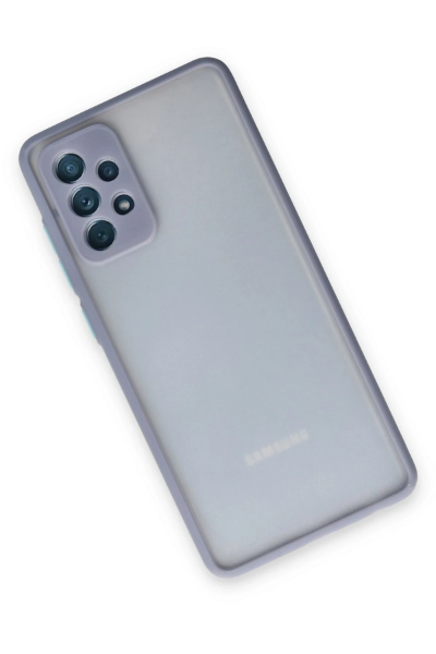 Newface Samsung Galaxy A72 Kılıf Montreal Silikon Kapak - Gri resmi