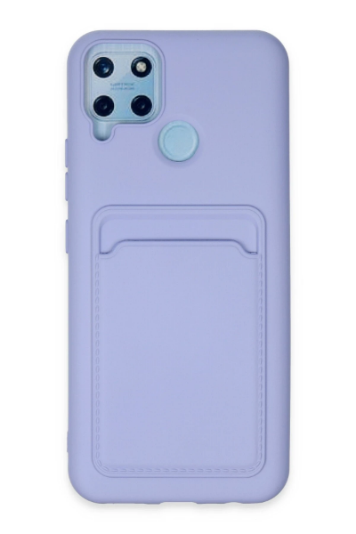 Newface Realme C25 Kılıf Kelvin Kartvizitli Silikon - Lila resmi