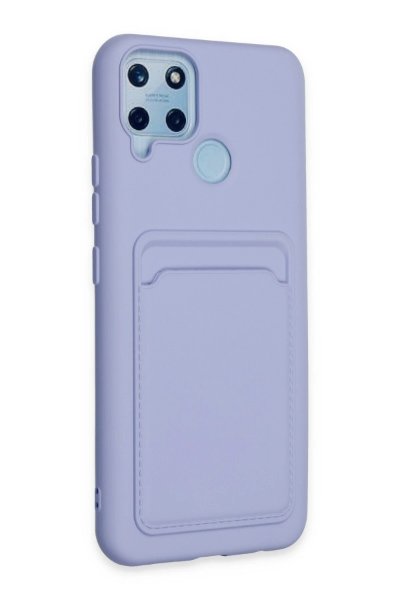 Newface Realme C25 Kılıf Kelvin Kartvizitli Silikon - Lila resmi