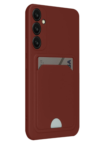 Newface Samsung Galaxy S24 FE Kılıf Kelvin Kartvizitli Silikon - Bordo resmi