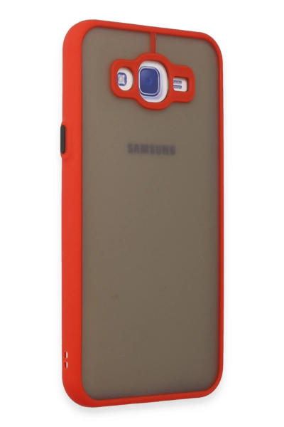 Newface Samsung Galaxy J7 Kılıf Montreal Silikon Kapak - Kırmızı resmi