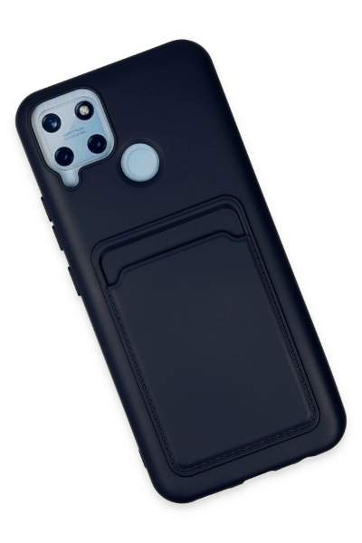 Newface Realme C25 Kılıf Kelvin Kartvizitli Silikon - Lacivert resmi