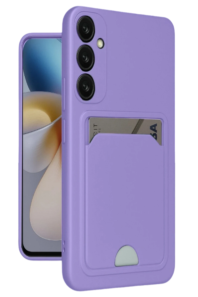 Newface Samsung Galaxy A16 5G Kılıf Kelvin Kartvizitli Silikon - Lila resmi