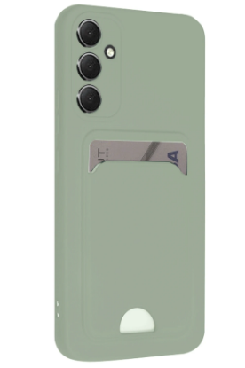 Newface Samsung Galaxy A16 5G Kılıf Kelvin Kartvizitli Silikon - Açık Yeşili resmi