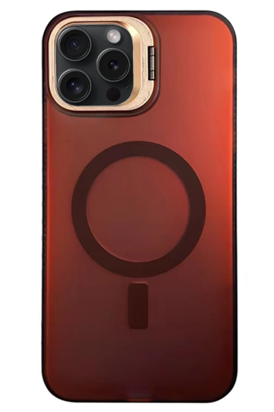 Newface iPhone 14 Pro Max Primera Magsafe Standlı Kapak - Bordo resmi
