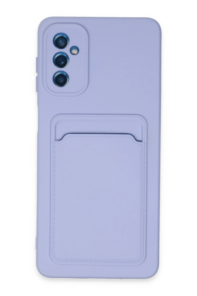 Newface Samsung Galaxy M52 5G Kılıf Kelvin Kartvizitli Silikon - Lila resmi