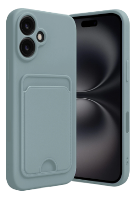 Newface iPhone 16 Kılıf Kelvin Kartvizitli Silikon - Açık Yeşil resmi