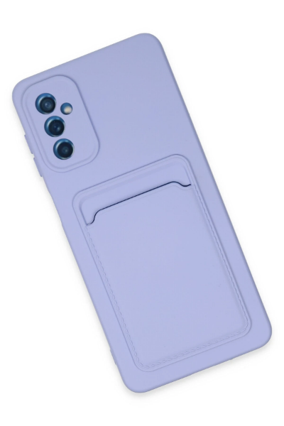 Newface Samsung Galaxy M52 5G Kılıf Kelvin Kartvizitli Silikon - Lila resmi