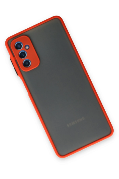 Newface Samsung Galaxy M52 5G Kılıf Montreal Silikon Kapak - Kırmızı resmi