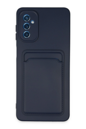 Newface Samsung Galaxy M52 5G Kılıf Kelvin Kartvizitli Silikon - Lacivert resmi