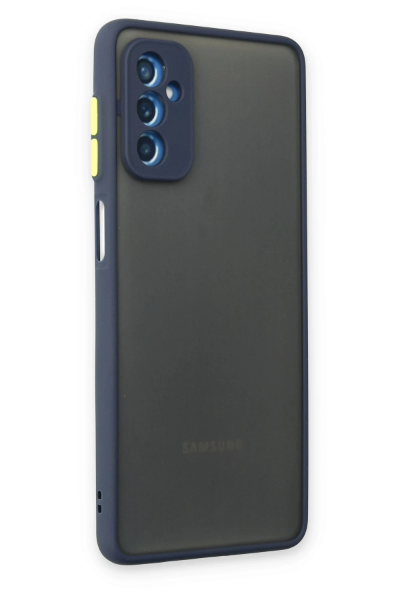 Newface Samsung Galaxy M52 5G Kılıf Montreal Silikon Kapak - Lacivert resmi