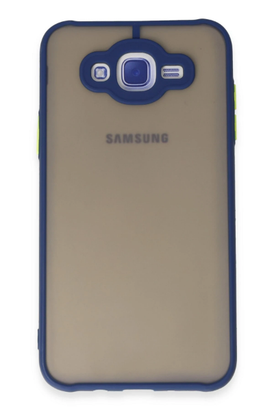 Newface Samsung Galaxy J7 Kılıf Montreal Silikon Kapak - Lacivert resmi