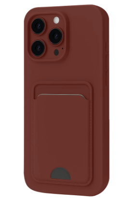 Newface iPhone 16 Pro Max Kılıf Kelvin Kartvizitli Silikon - Bordo resmi