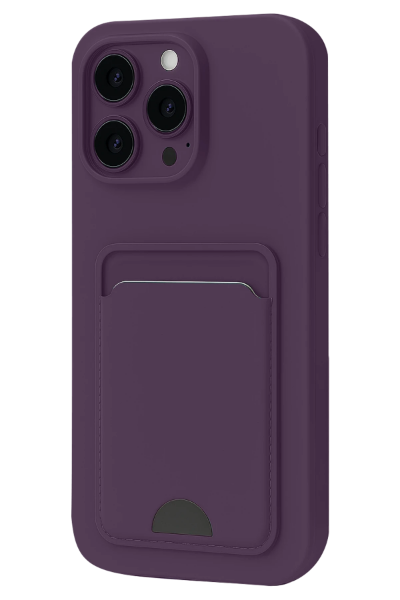 Newface iPhone 16 Pro Max Kılıf Kelvin Kartvizitli Silikon - Derin Mor resmi