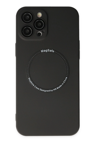 Newface iPhone 12 Pro Max Kılıf Jack Magneticsafe Lens Silikon - Siyah resmi