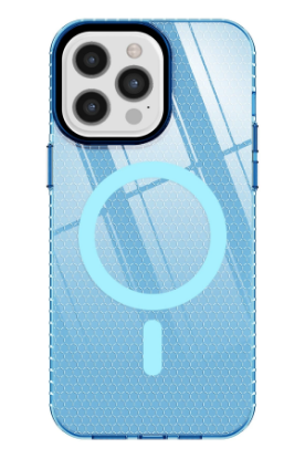 Newface iPhone 12 Pro Max Kılıf Beta Magneticsafe Silikon - Mavi resmi