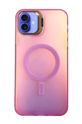 Newface iPhone 16 Plus Kılıf Primera Magsafe Standlı Kapak - Pembe resmi