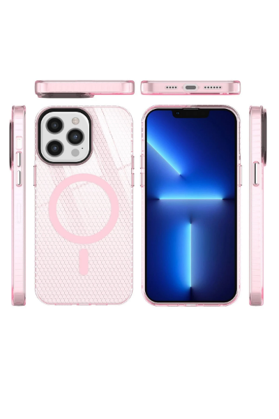 Newface iPhone 12 Pro Max Kılıf Beta Magneticsafe Silikon - Pembe resmi