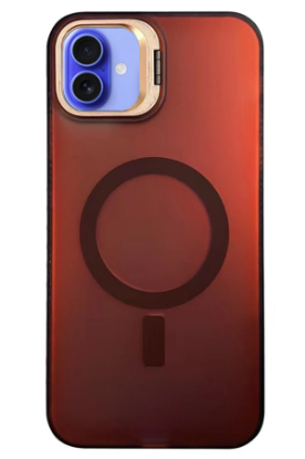 Newface iPhone 16 Plus Kılıf Primera Magsafe Standlı Kapak - Bordo resmi