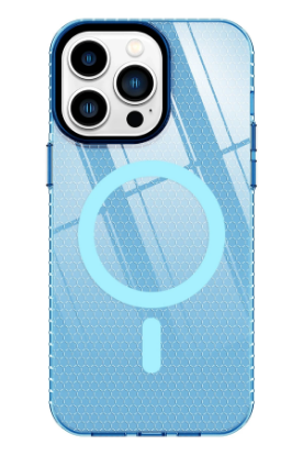 Newface iPhone 13 Pro Max Kılıf Beta Magneticsafe Silikon - Mavi resmi