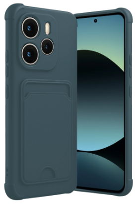 Newface Xiaomi Redmi Note 14 4G Kelvin Kartvizitli Silikon - Koyu Yeşil resmi
