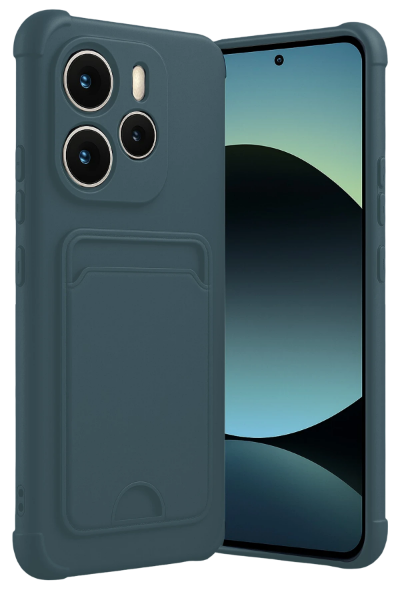 Newface Xiaomi Redmi Note 14 4G Kelvin Kartvizitli Silikon - Koyu Yeşil resmi