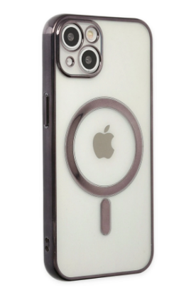 Newface iPhone 14 Plus Kılıf Magneticsafe Lazer Silikon - Siyah resmi