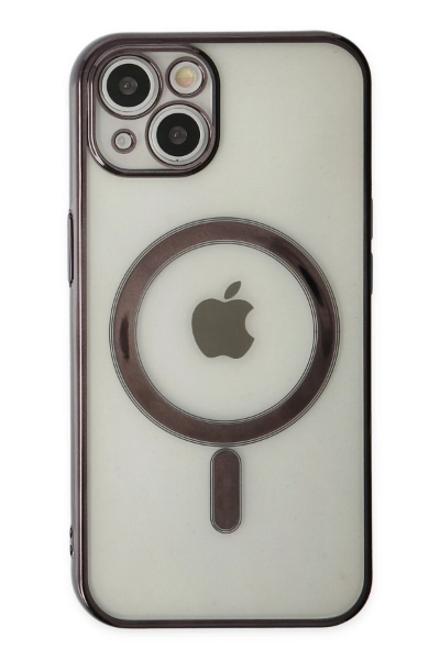 Newface iPhone 14 Plus Kılıf Magneticsafe Lazer Silikon - Siyah resmi