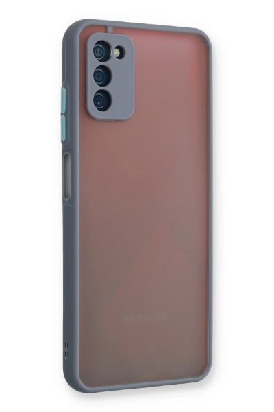Newface Samsung Galaxy A03S Kılıf Montreal Silikon Kapak - Gri resmi
