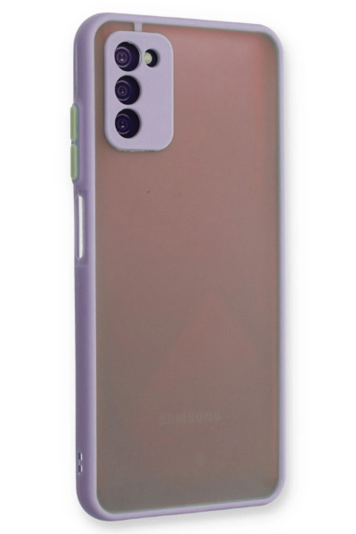 Newface Samsung Galaxy A03S Kılıf Montreal Silikon Kapak - Mor resmi