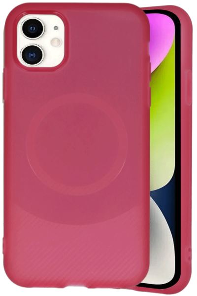 Newface iPhone 11 Kılıf Maya Karbon Kapak - Bordo resmi