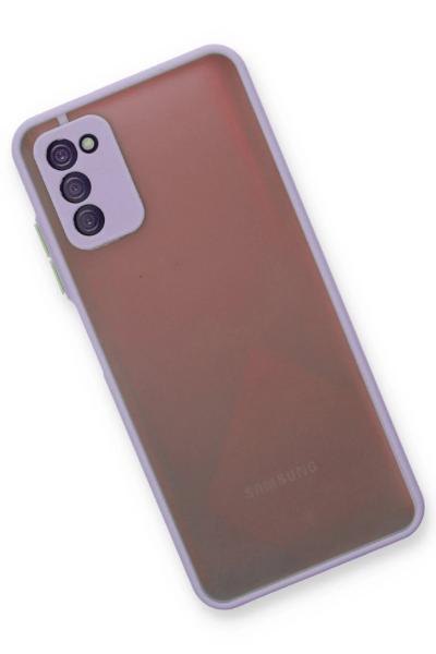 Newface Samsung Galaxy A03S Kılıf Montreal Silikon Kapak - Mor resmi