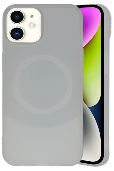 Newface iPhone 11 Kılıf Maya Karbon Kapak - Gri resmi