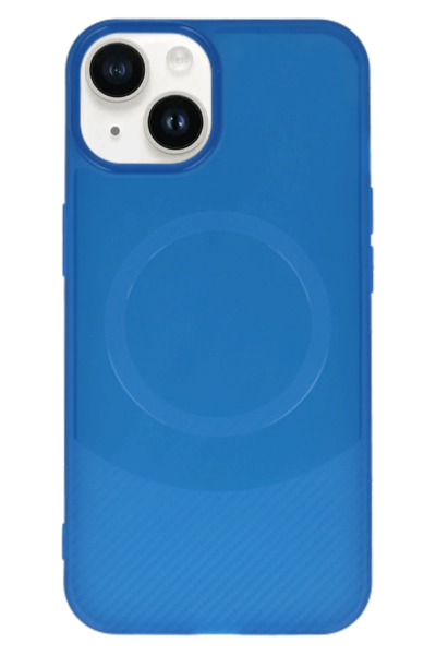 Newface iPhone 14 Kılıf Maya Karbon Kapak - Lacivert resmi