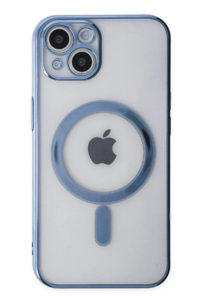 Newface iPhone 14 Plus Kılıf Magneticsafe Lazer Silikon - Sierra Blue resmi